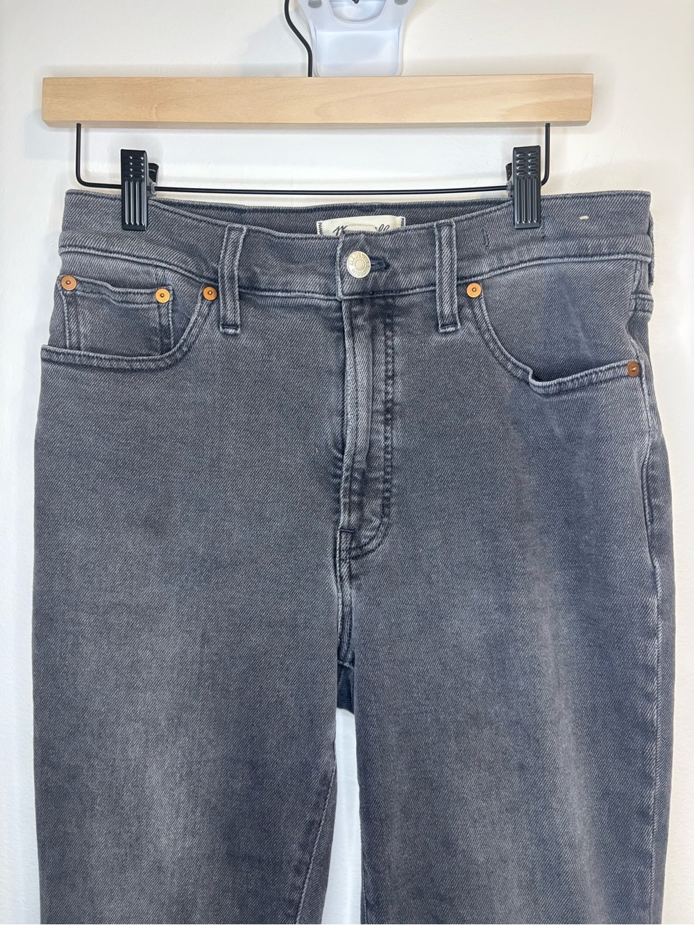 Madewell The Perfect Vintage Flare Crop Jean - Faded Charcoal